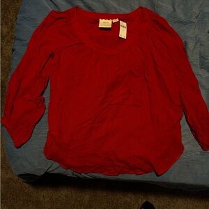 Maeve Vibrant Red Blouse